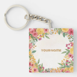 Llavero Elegante Invitación de Regadera de Boda con Nombre