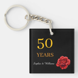 Llavero Elegante Keepsake floral - Regalo rojizo romántico