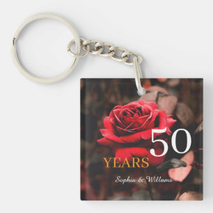 Llavero Elegante Keepsake floral - Regalo rojizo romántico