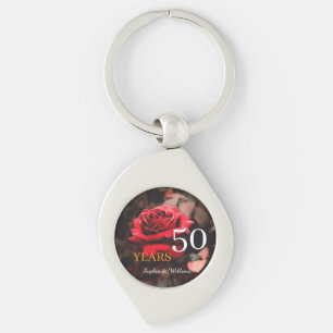 Llavero Elegante Keepsake floral - Regalo rojizo romántico