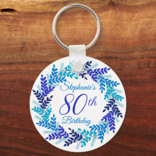 Llavero Elegante Keychain de la guirnalda azul 80