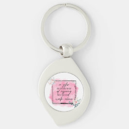 Llavero Elegante Keychain Metalizado "Una hermana es el ca