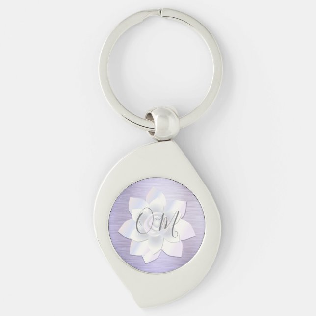 Llavero Elegante Lavender Lotus OM (Anverso)