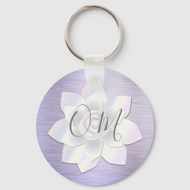 Llavero Elegante Lavender Lotus OM (Anverso)