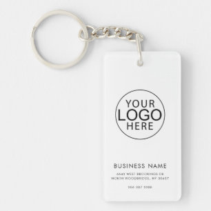 Llavero Elegante logotipo empresarial código QR personaliz