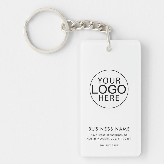 Llavero Elegante logotipo empresarial código QR personaliz (Frente)