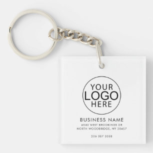 Llavero Elegante logotipo empresarial Código QR personaliz