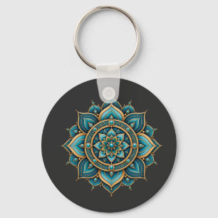 Llavero Elegante Mandala Floral Geométrico Gráfico Des