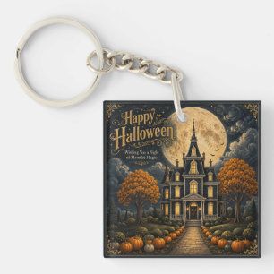 Llavero Elegante Mansión Embrujada Halloween
