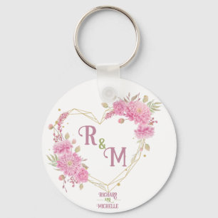 Llavero Elegante Moda mínima Letra inicial nombre monogram