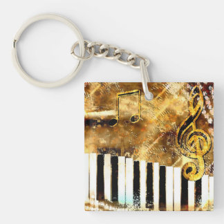 Llavero Elegante música de piano y notas