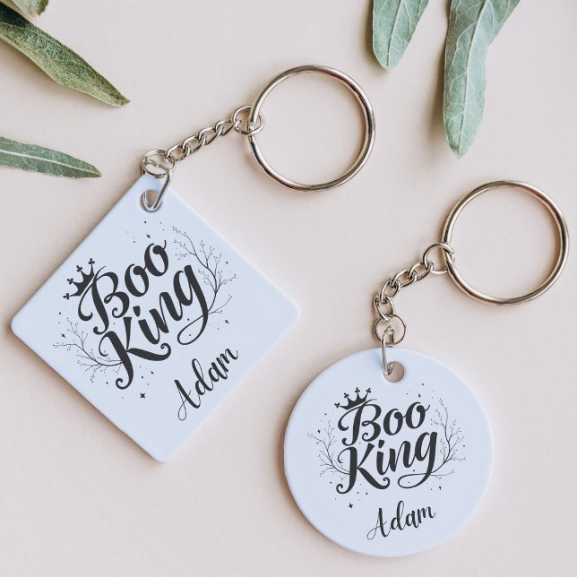 Llavero Elegante nombre "Boo King" caligrafía de Halloween (Subido por el creador)