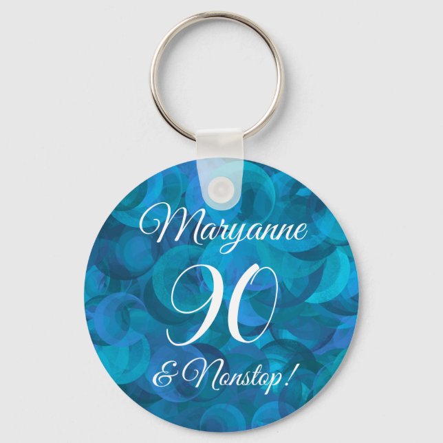 Llavero Elegante Ocean Blue 90 y fiesta ininterrumpida de  (Anverso)