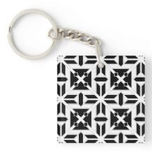 Elegante patrón geométrico en blanco y negro
