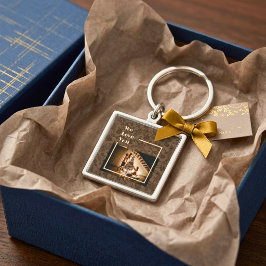 Llavero Elegante Personalizado floral Foto de la familia T