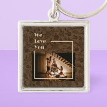 Elegante Personalizado floral Foto de la familia T