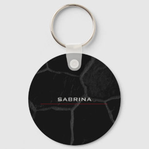 Llavero Elegante Piedra Negra Minimalista Estilo moderno