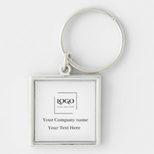 Llavero Elegante plantilla de tu logo personalizada