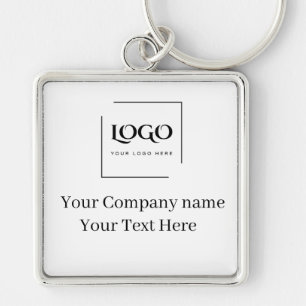 Llavero Elegante plantilla de tu logo personalizada