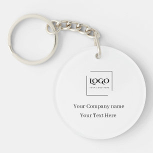 Llavero Elegante plantilla de tu logo personalizada