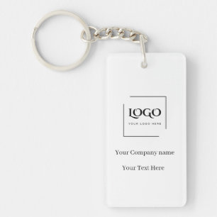 Llavero Elegante plantilla de tu logo personalizada