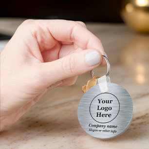 Llavero Elegante plata metálica