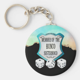 Llavero Elegante Purpurina de oro negro dice Sisterhood Bu