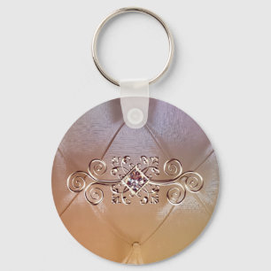 Llavero Elegante ración de pino y diamante rosa