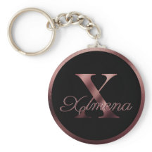 Elegante Rosa personalizado Monograma de oro X