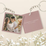 Llavero Elegante Rosa polvoriento Rubor Photo Wedding Favo<br><div class="desc">Elegante Rosa polvoriento Rubor Photo Wedding Favor keychain</div>