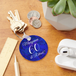 Llavero Elegante Royal Blue 60 y retiro jubilado