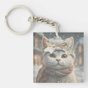 Llavero Elegante y vintage regalo de amante del gato para 