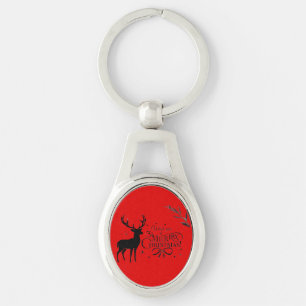 Llavero Elegantes Navidades Reindeer Art con deseos de vac