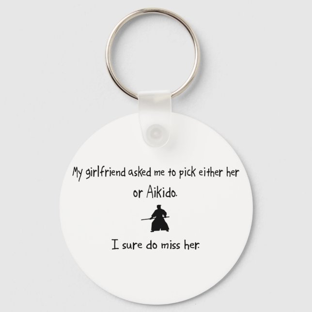Llavero Elegir a Girlfriend o Aikido (Anverso)