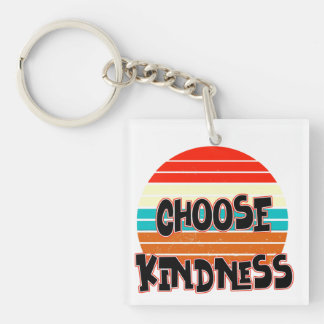 Llavero Elegir amabilidad - amarillo azul atardecer