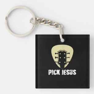 Llavero Elegir Jesús Músico Religioso Regalo Idea Guitarra