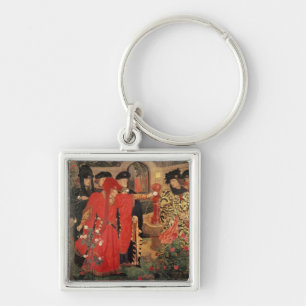 Llavero Elegir los rosas rojos y blancos en templo