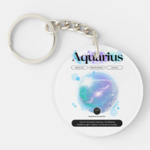 Llavero Elemento Aire De Cita De Rótulo Zodiaco Moderno