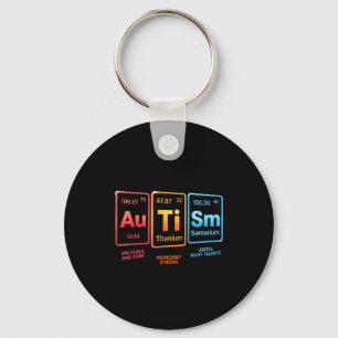 Llavero Elemento de ciencia del autismo inspirado en la ta