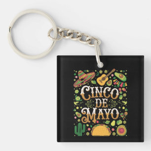 Llavero Elementos Divertidos de Fiesta para Cinco De Mayo