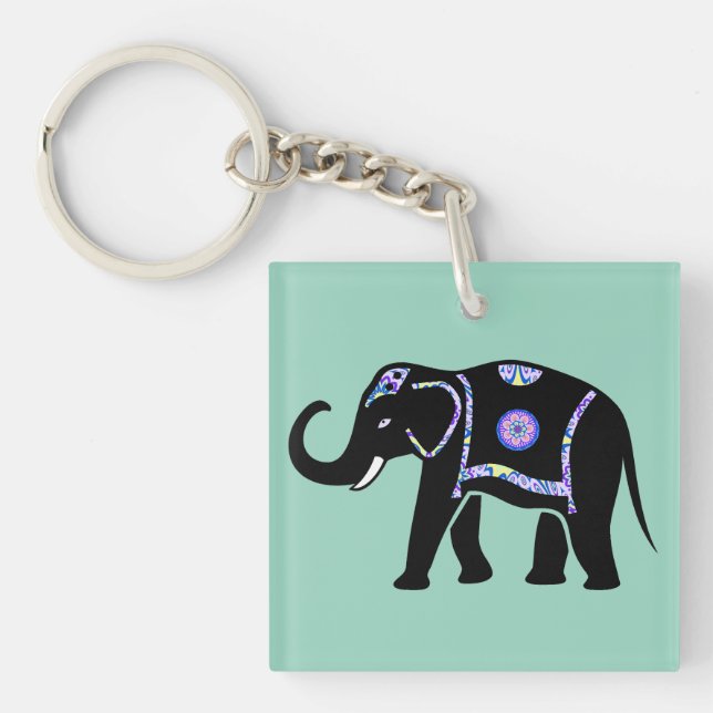 Llavero Elephant Animal Abstract Decorative Patterns (Frente)
