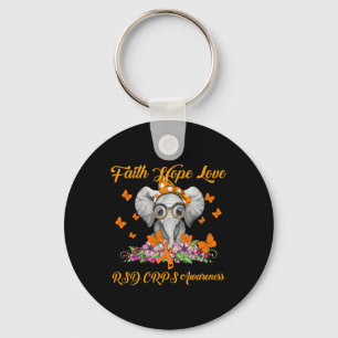Llavero Elephant Faith Hope Love Rsd Crps Conciencia