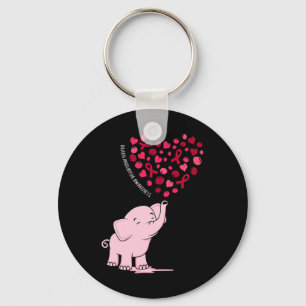 Llavero Elephant Heart Ribbon Brain Aneurysm Awareness Mon