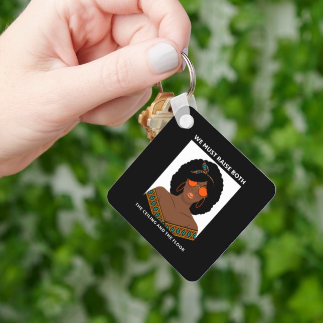 Llavero Elevar el techo del suelo BLM Derechos de la mujer (Mano)