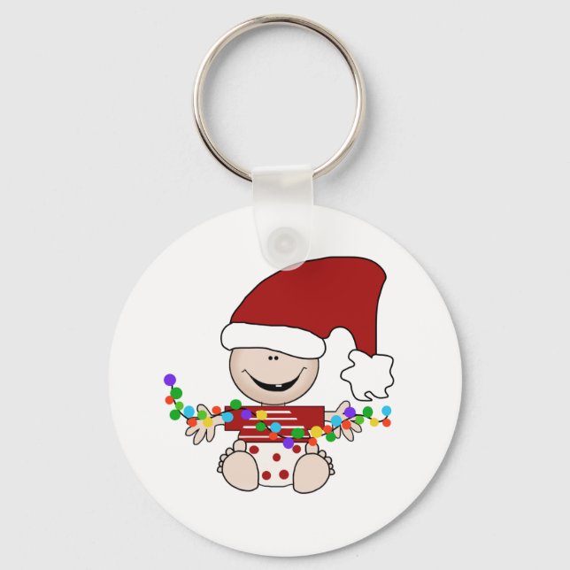 Llavero Elf bebé con camisetas y regalos con luces (Anverso)