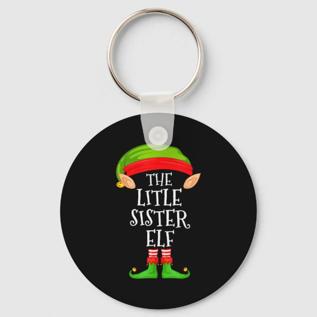 Llavero Elf Family Christmas Little Sister Elf Sweater Mat (Anverso)
