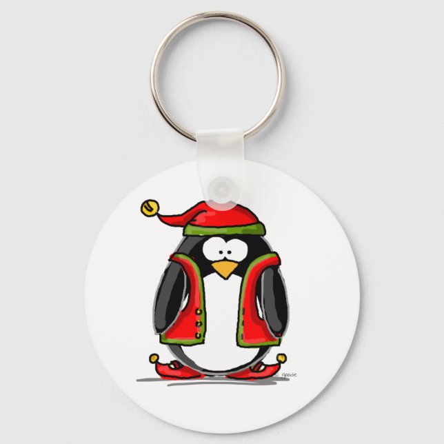 Llavero Elf Penguin, Navidades verdes (Anverso)