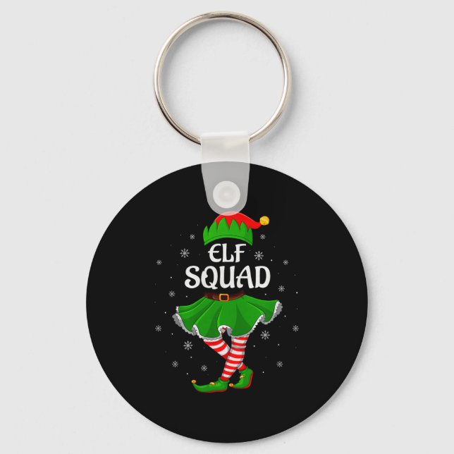 Llavero Elf Squad Christmas Matching Family Girls Women El (Anverso)