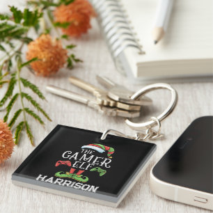 Llavero Elfo de videojuegos personalizado de Navidad para