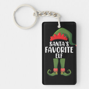 Llavero Elfo Favorito de Santa Familia Pareja Navidad